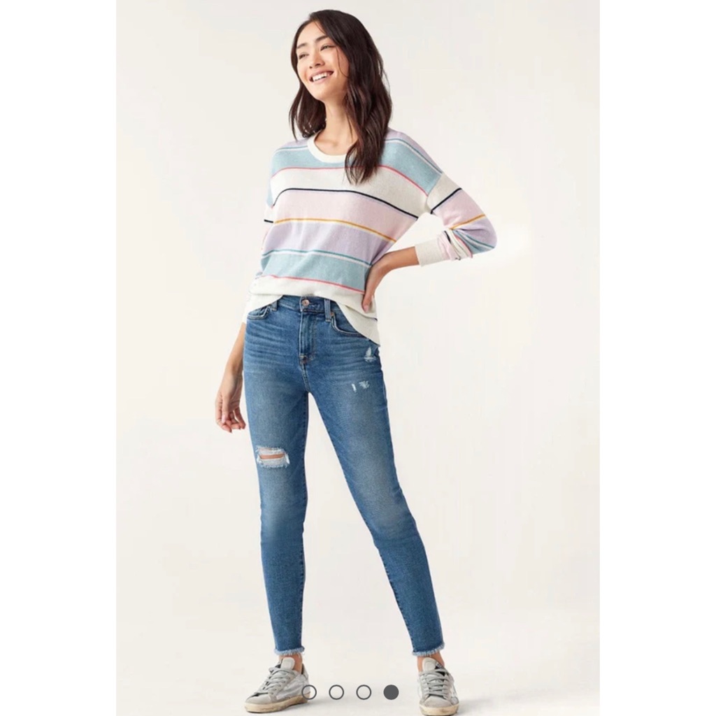 Nwt Splendid Shore Striped Pullover Sweater Size Xs